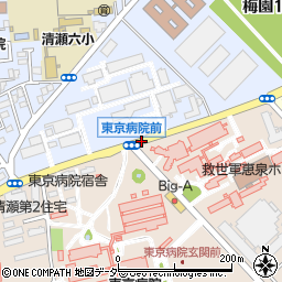 東京病院北周辺の地図