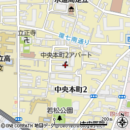 東京都足立区中央本町2丁目周辺の地図