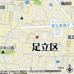 東京都足立区梅田5丁目21周辺の地図