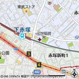 下赤塚駅前集会所周辺の地図