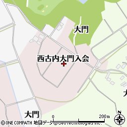 千葉県香取郡多古町西古内大門入会周辺の地図