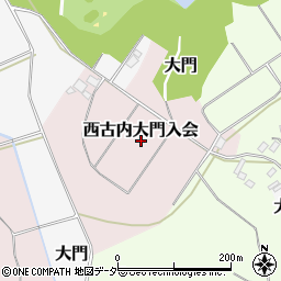 千葉県多古町（香取郡）西古内大門入会周辺の地図