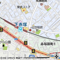 松屋 下赤塚店周辺の地図