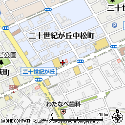 千葉県松戸市二十世紀が丘中松町27周辺の地図