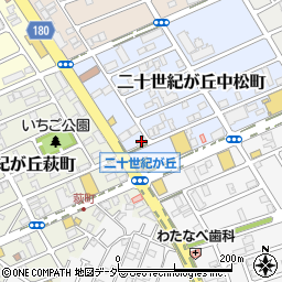 千葉県松戸市二十世紀が丘中松町19周辺の地図