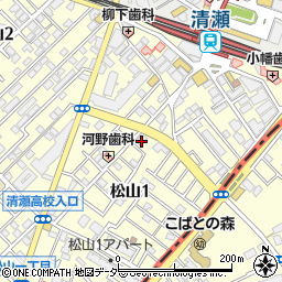東京都清瀬市松山1丁目27周辺の地図