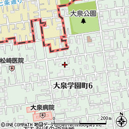 東京都練馬区大泉学園町6丁目周辺の地図