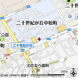 千葉県松戸市二十世紀が丘中松町28周辺の地図