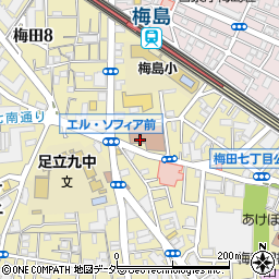 東京都足立区梅田7丁目33周辺の地図