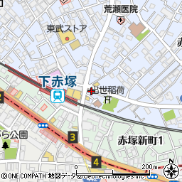下赤塚有料駐車場周辺の地図