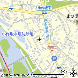 東京都羽村市羽西周辺の地図
