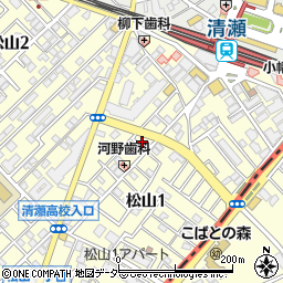 東京都清瀬市松山1丁目15周辺の地図