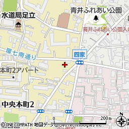東京都足立区中央本町2丁目18周辺の地図