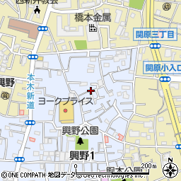 東京都足立区興野1丁目周辺の地図