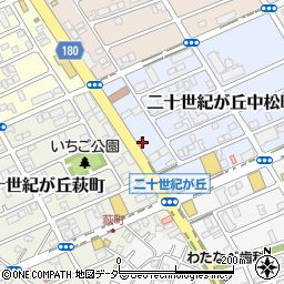 千葉県松戸市二十世紀が丘中松町8周辺の地図
