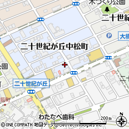 千葉県松戸市二十世紀が丘中松町31周辺の地図