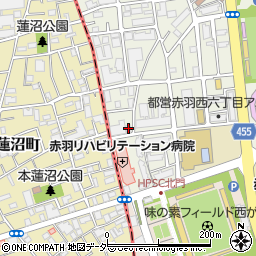 東京都北区赤羽西6丁目36-1周辺の地図