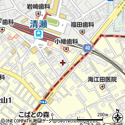 清瀬駅南口駐輪場周辺の地図