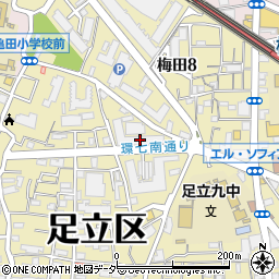 ドミノ・ピザ　梅島店周辺の地図