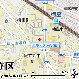 セブンイレブン梅島駅前店周辺の地図