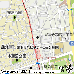 東京都北区赤羽西6丁目36周辺の地図