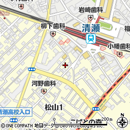 東京都清瀬市松山1丁目14周辺の地図
