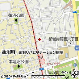東京都北区赤羽西6丁目36-7周辺の地図