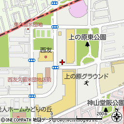 東京都東久留米市上の原周辺の地図