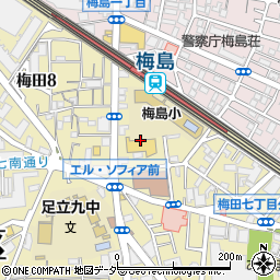 東京都足立区梅田7丁目34周辺の地図