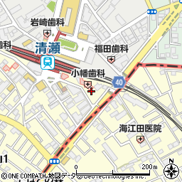 東京都清瀬市松山1丁目2周辺の地図