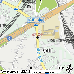 松戸二中周辺の地図