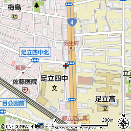 株式会社中央住宅　不動産ソリューション事業部梅島営業所周辺の地図