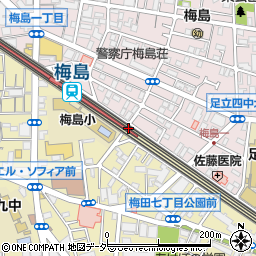 東京都足立区梅田7丁目37周辺の地図