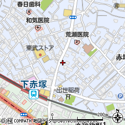 下赤塚 二葉鮨周辺の地図