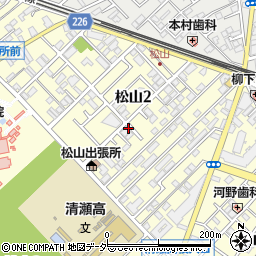 東京都清瀬市松山2丁目周辺の地図