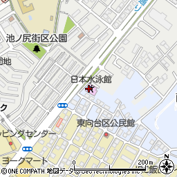 日本水泳館成田周辺の地図