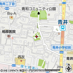 青和ばら公園周辺の地図