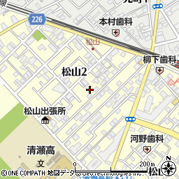東京都清瀬市松山2丁目6周辺の地図