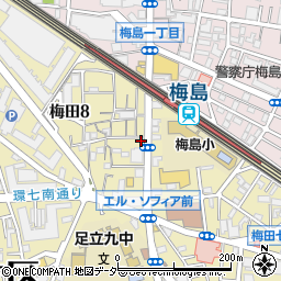 吉野家 梅島駅前店周辺の地図