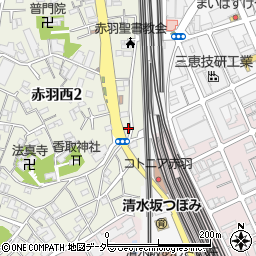 東京都北区赤羽西2丁目2-2周辺の地図