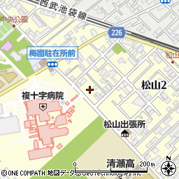 東京都清瀬市松山2丁目10周辺の地図