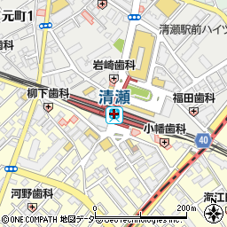 東京都清瀬市周辺の地図