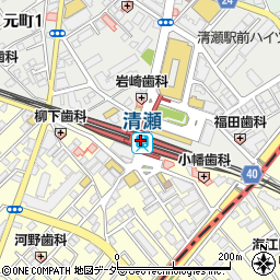 清瀬駅周辺の地図