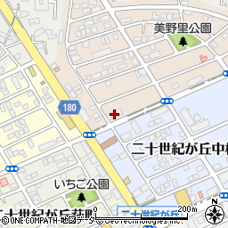 千葉県松戸市二十世紀が丘美野里町34周辺の地図
