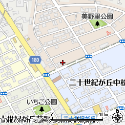 千葉県松戸市二十世紀が丘美野里町35周辺の地図