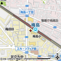 東京都足立区梅田7丁目36周辺の地図