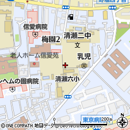東京都清瀬市梅園周辺の地図