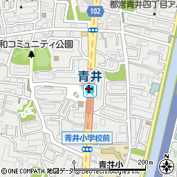 青井駅周辺の地図