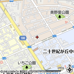 千葉県松戸市二十世紀が丘美野里町33周辺の地図