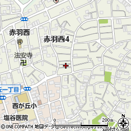 東京都北区赤羽西4丁目33-2周辺の地図